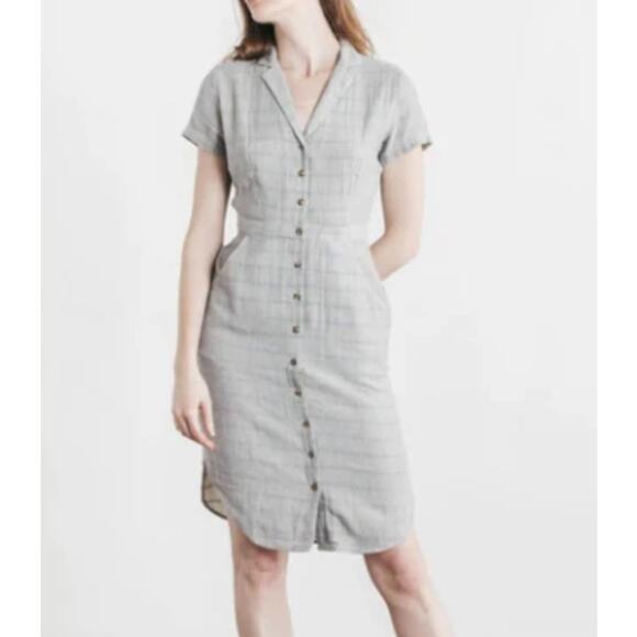 Bridge & Burn Dolores Narrow Stripe Doublecloth Dress - Picture 1 of 7